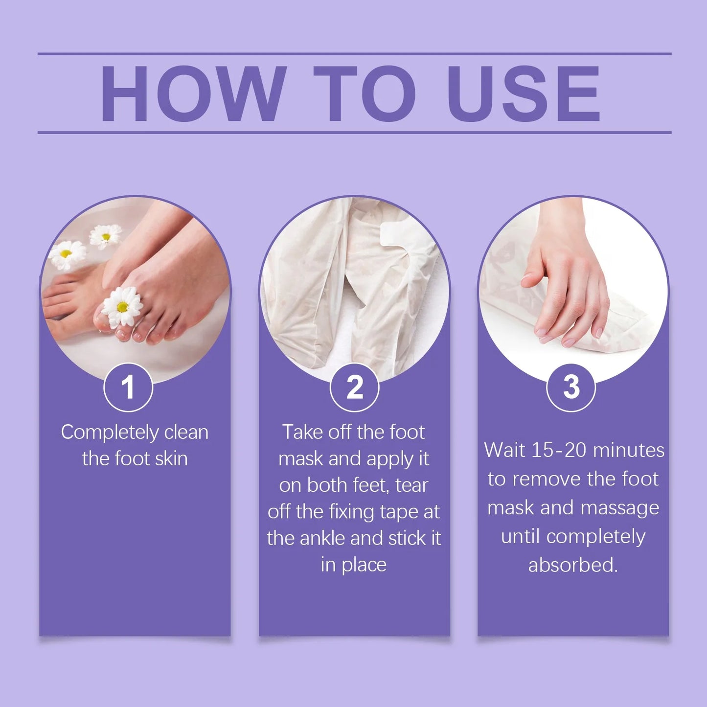 Exfoliating Foot Mask Remove Dead Skin Foot Peel Mask Socks for Dry Rough Anti Cracked Moisturizing Foot Care for Smooth Skin