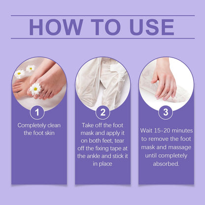 Exfoliating Foot Mask Remove Dead Skin Foot Peel Mask Socks for Dry Rough Anti Cracked Moisturizing Foot Care for Smooth Skin