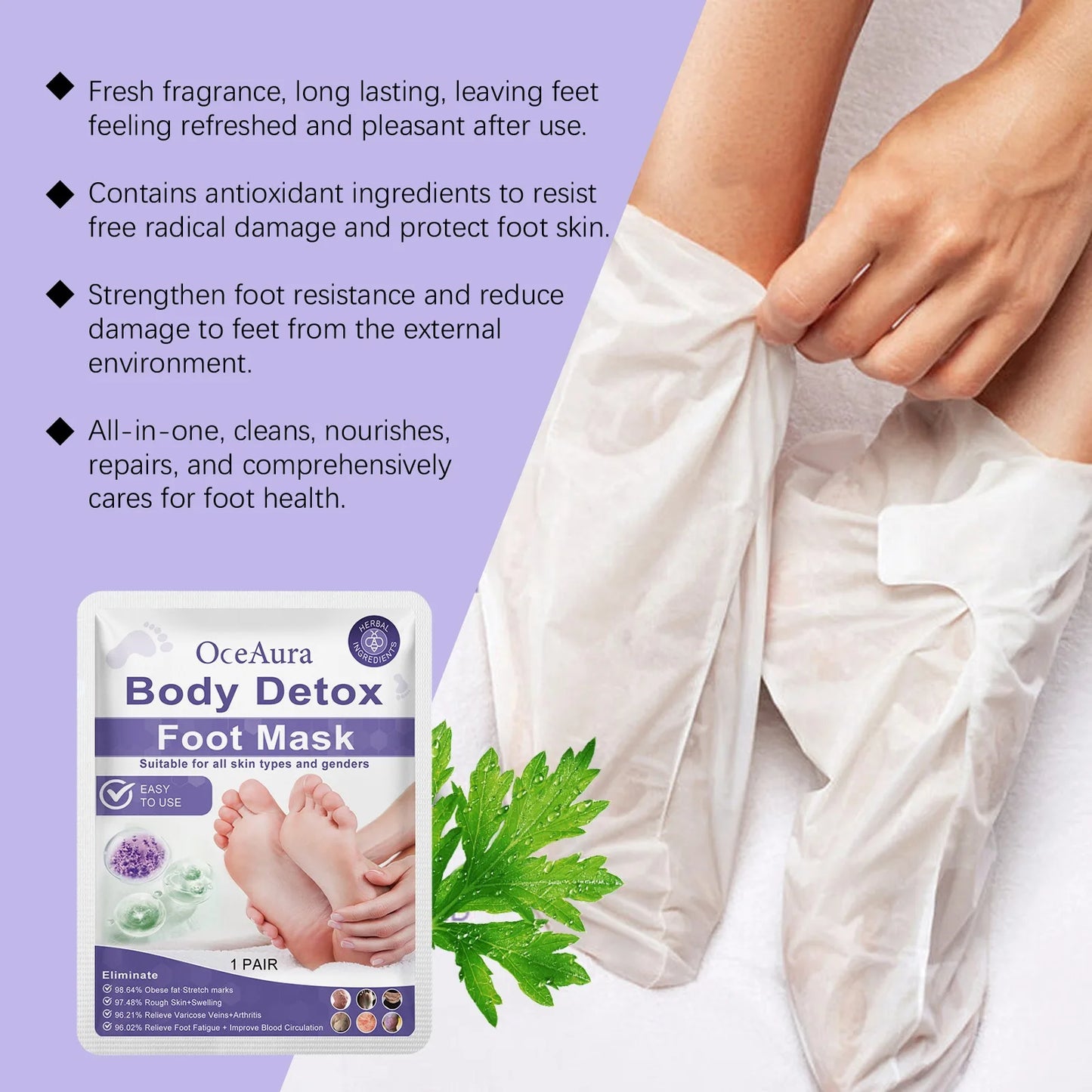 Exfoliating Foot Mask Remove Dead Skin Foot Peel Mask Socks for Dry Rough Anti Cracked Moisturizing Foot Care for Smooth Skin